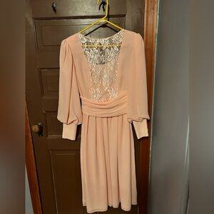 Vintage Cachet Pink Puff Sleeve Dress